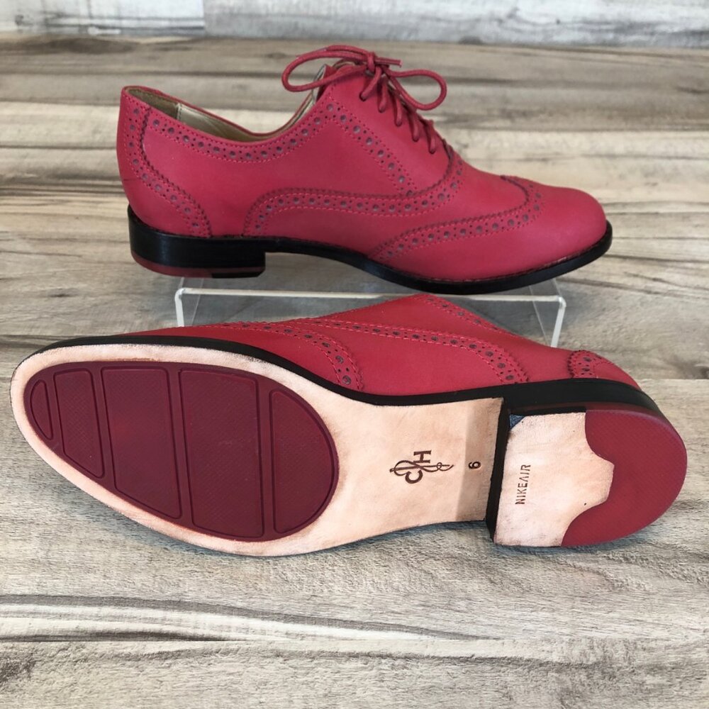 Cole Haan Gramercy Oxford with Nike Air Sole Size 6 Pink Reflective - Picture 2 of 6